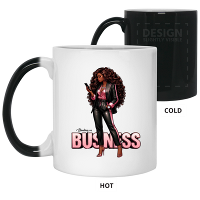 Standing on Business-Black Woman-11oz Color Changing Mug