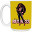 Standing on Business-Black Woman-15oz White Mug