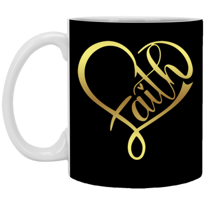 Faith Heart-11oz White Mug