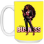 Standing on Business-Black Woman-15oz White Mug