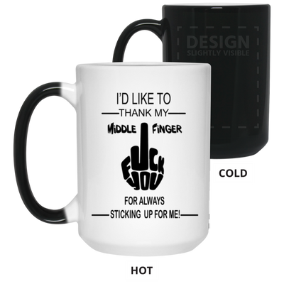 Fu(k You-Middle Finger-15oz Color Changing Mug
