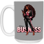 Standing on Business-Black Woman-15oz White Mug