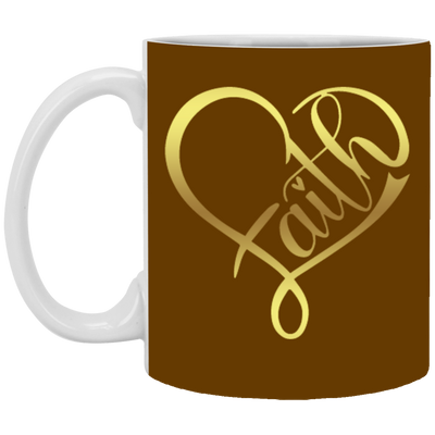 Faith Heart-11oz White Mug