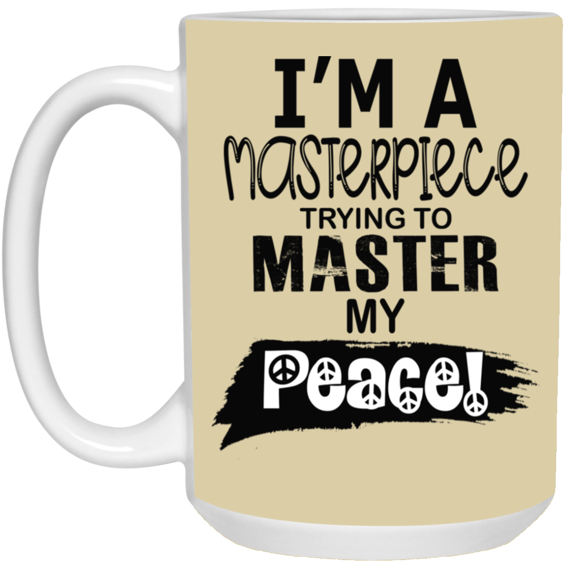 Master Peace-Black-15oz White Mug