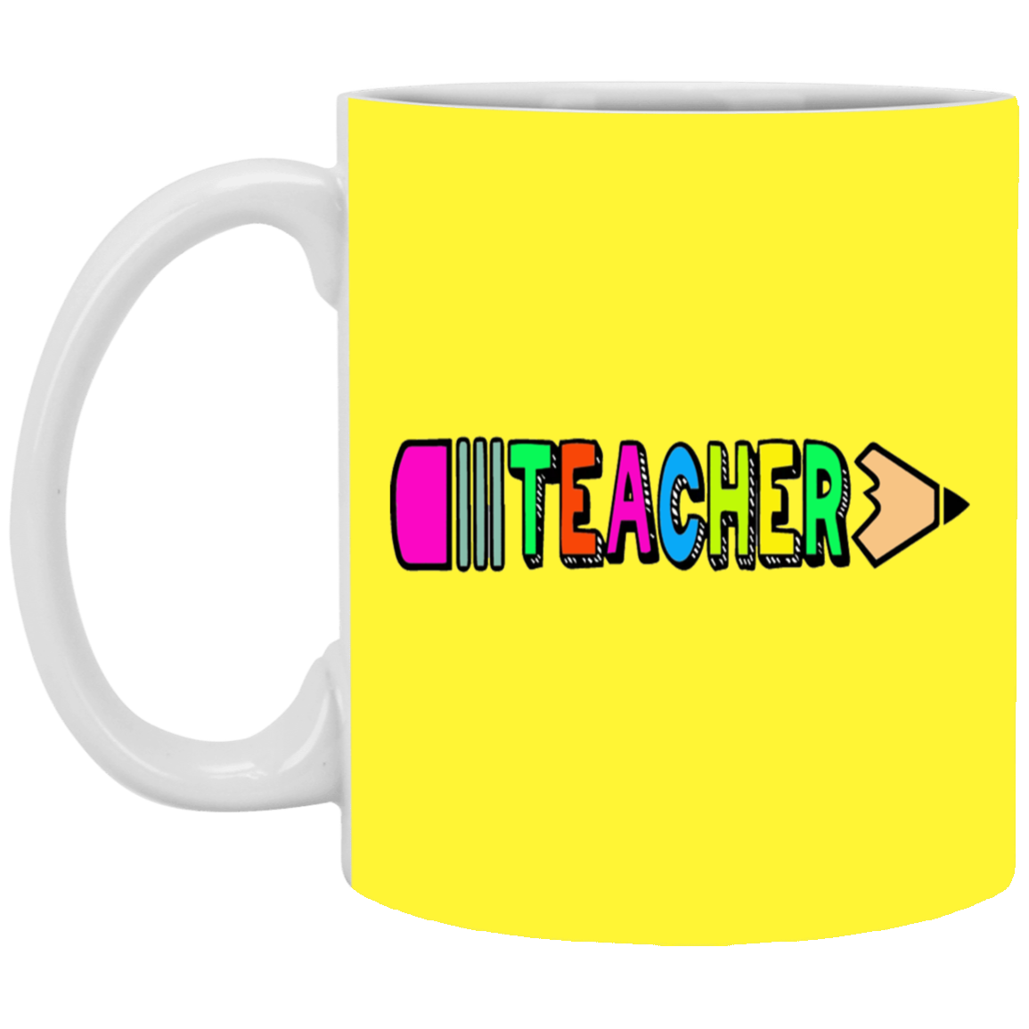 Pencil Teacher-11oz White Mug