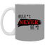 Never #2-11oz White Mug