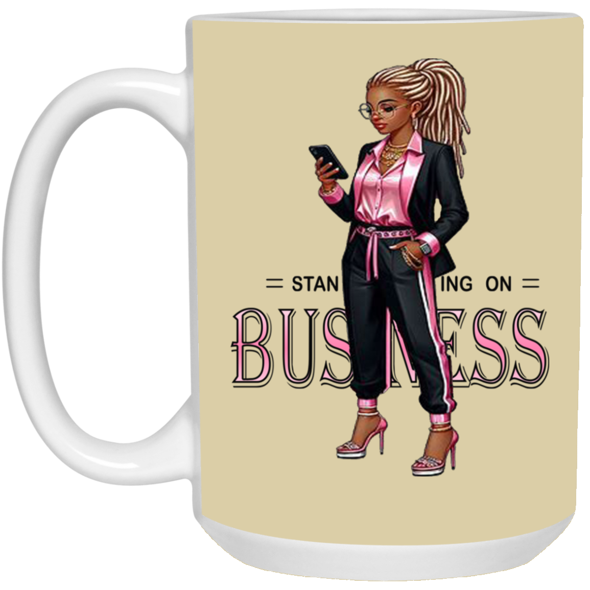 Standing on Business-Dreads-15oz White Mug