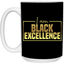 Black Excellence-15oz White Mug