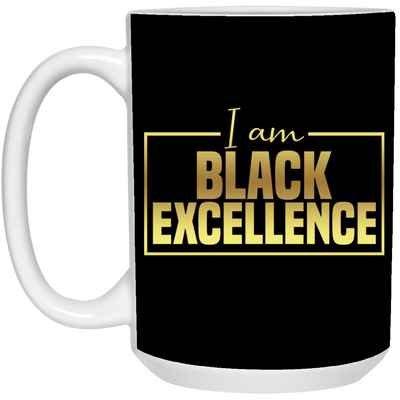 Black Excellence-15oz White Mug