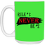 Never #2-15oz White Mug