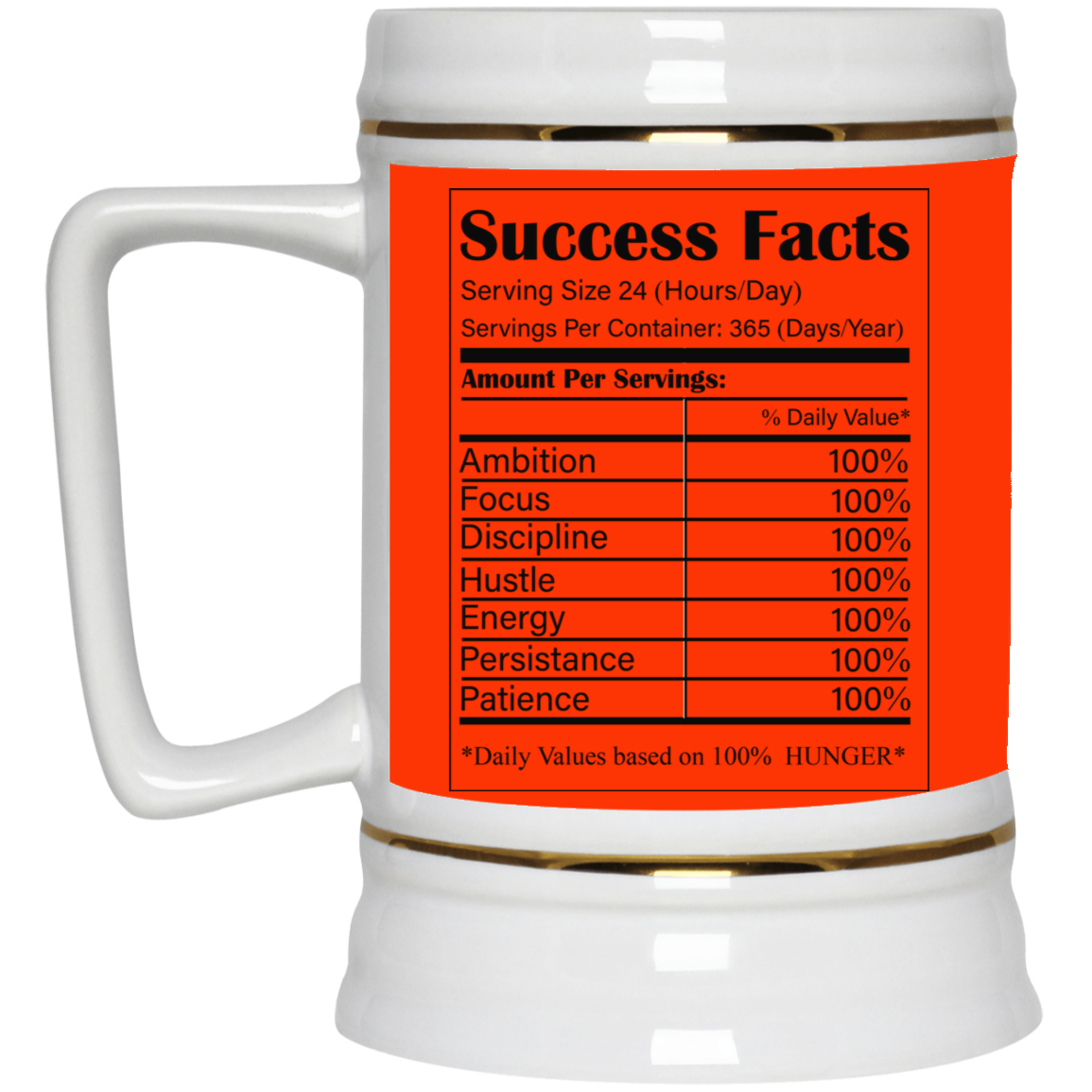 Success Facts-Beer Stein 22oz.