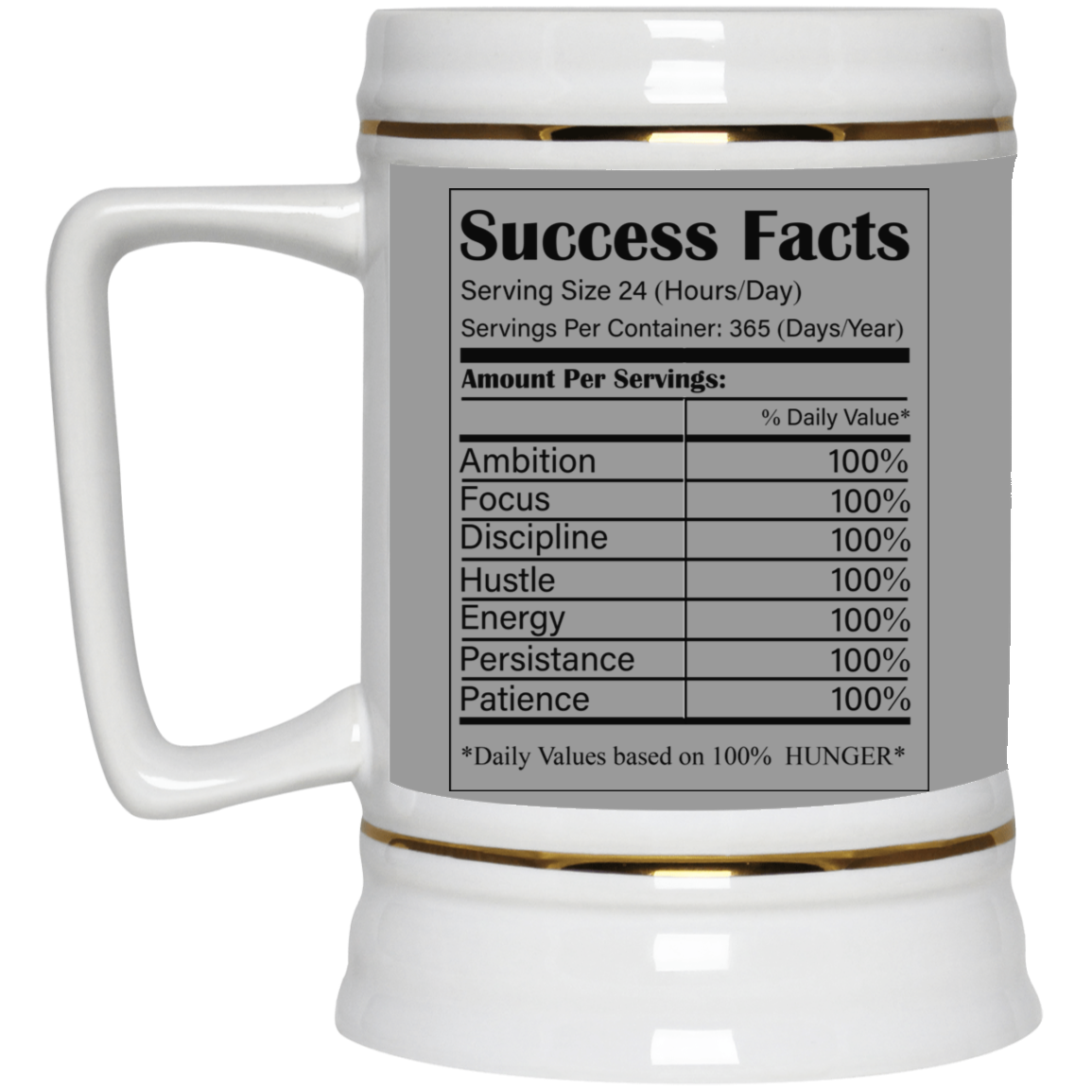 Success Facts-Beer Stein 22oz.