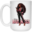 Standing on Business-Black Woman-15oz White Mug