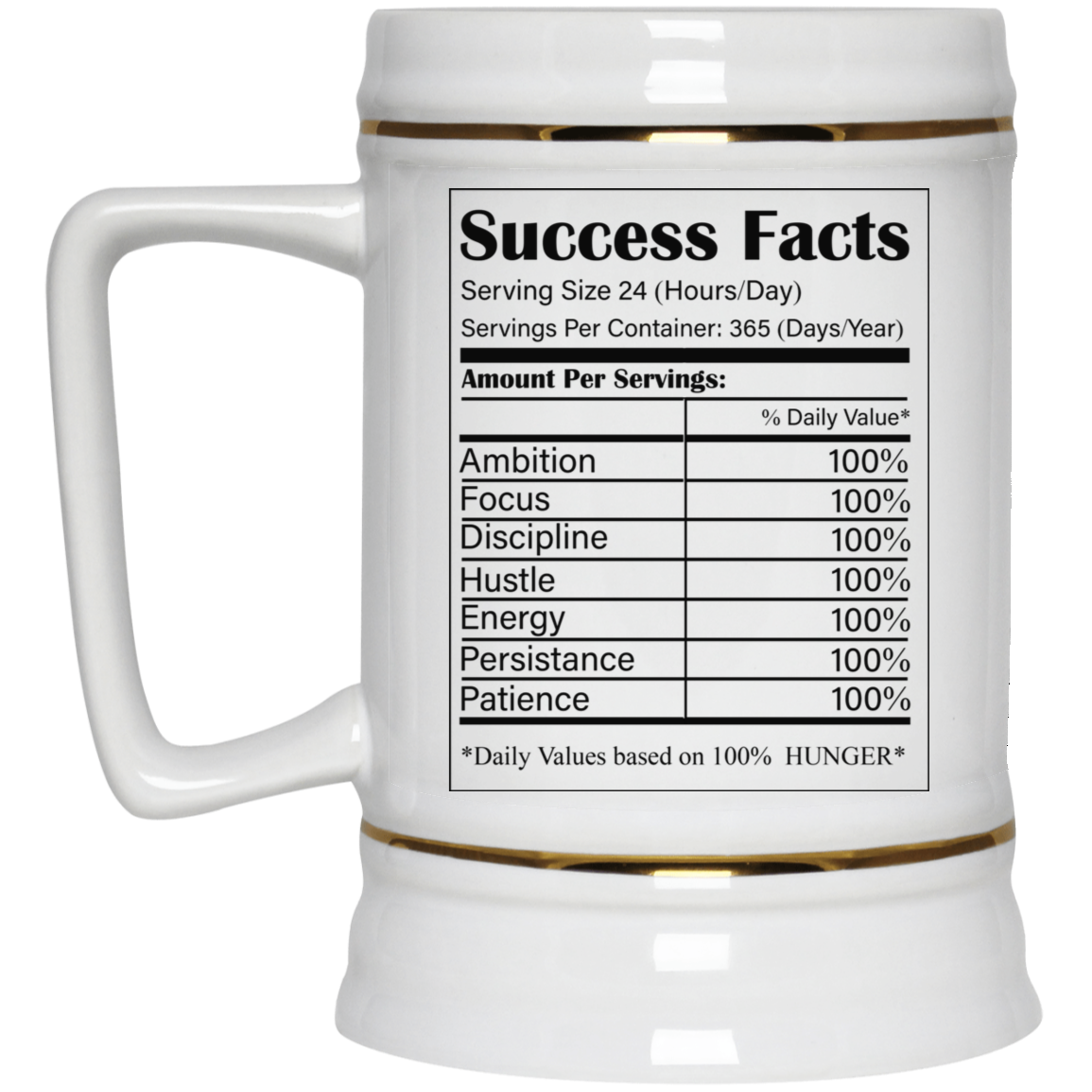 Success Facts-Beer Stein 22oz.