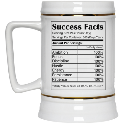 Success Facts-Beer Stein 22oz.