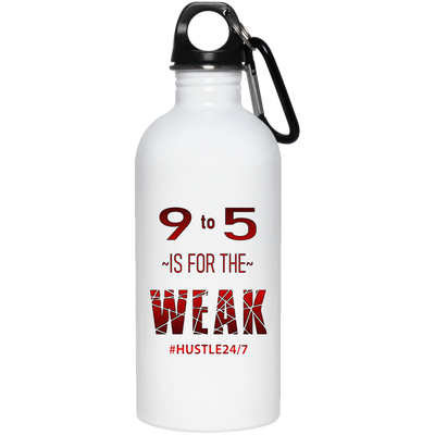 9 to 5-Stainless Water Bottle W/Carabiner, 20oz