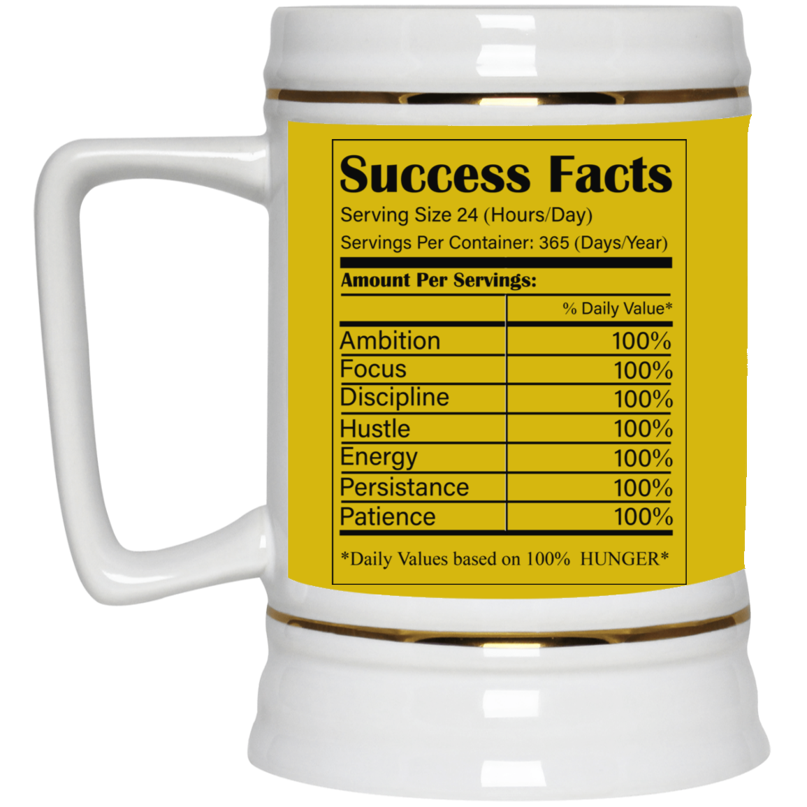 Success Facts-Beer Stein 22oz.