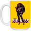 Standing on Business-Black Woman-15oz White Mug