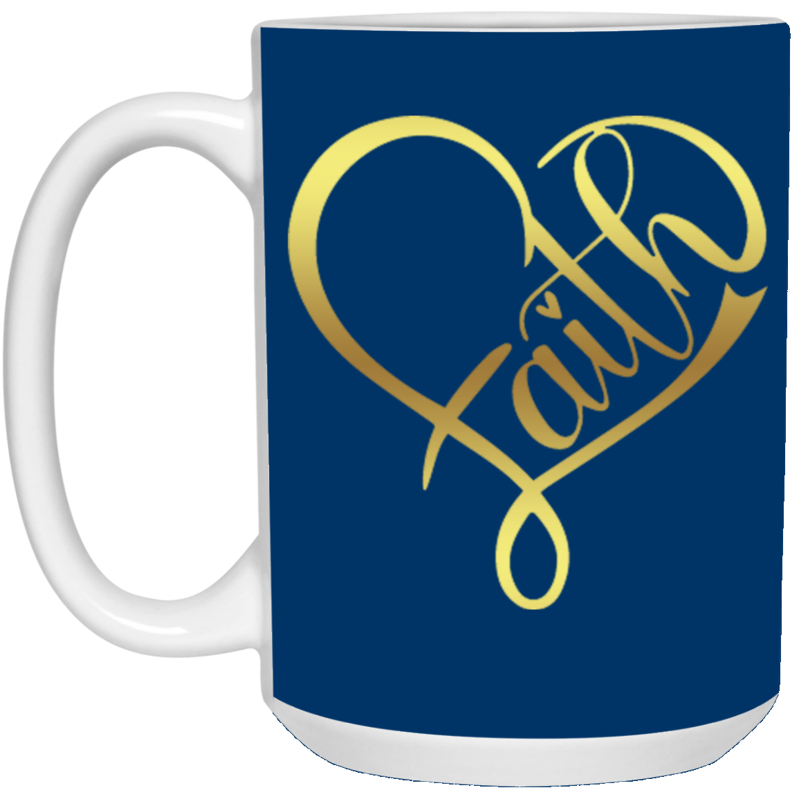 Faith Heart-15oz White Mug